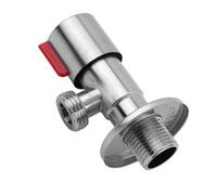 Yuanpgky Stainless Steel Triangle Valve /2" Quarter Turn Water Stop Valve for Toilet Water Heater Faucet Hot and Cold Angle Valve Bathroom Kitchen Plumbing Fixture(Red)