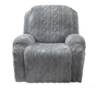 Yuanpgky Thickened Elastic Full Wrap Lounge Chair Cover Set, 4-Piece Jacquard Polyester Slipcovers for Sofa, Rocking Chair or Massage Chair(2)
