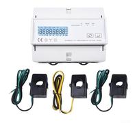 Yuanpgky Three Phase Bidirectional Energy Meter with KWh, for IoT, For RS485 For Modbus RTU & DL/T645-2007 Protocol, Built-in For Relay, LCD Display,(80A)