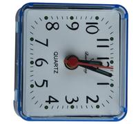 Yuanpgky Travel Alarm Clock, Blue, 2x3x5.9cm, Battery Operated, Beeping Sound, Easy-To-Read Numbers, PVC Material, Tabletop, 1 AA Battery (Not Included)