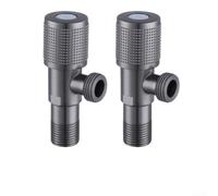 Yuanpgky Triangle Angle Valve 2 Pack | Stainless Steel Hot and Cold Water Stop Valve Compatible with for Home Plumbing | 4-Point Switch Design Compatible with for Bathroom and Kitchen