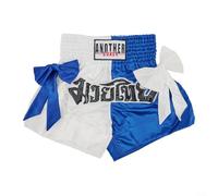 Yuanpgky Unisex Boxing Shorts for MMA, Muay Thai and Fitness Training | Breathable Polyester Trunks with Elastic Waistband and Colors(White Bule L)