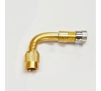 Yuanpgky Valve Extension Tube for Car Motorcycle Electric For Bike Tire Inflation, 45/90/135 Degree Brass Adapter with Built-in Copper Core, Acid-Cleaned Sealing For Ring, Gold(90°)