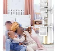 Yuanpgky Vertical Air Conditioner Wind Deflector for Round Cabinet Units, Adjustable 8-Way Airflow Direction, ABS Material, No-Trace Installation,(Basic style)