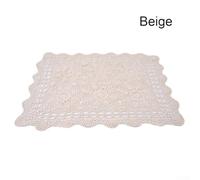 Yuanpgky Vintage Cotton Crochet Lace Tablecloth 40x60cm Rectangle Countryside Style Handmade Hollow-out Design for Dining Table Cafe Hotel Restaurant Machine(Beige)