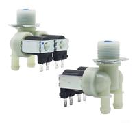 Yuanpgky Washing Machine Water Inlet Valve Single Double Triple Head Copper, Multi Brand Replacement Part, Flow Control 0.02-0.8MPa, AC220V 6W(L)