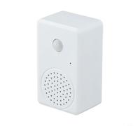 Yuanpgky Welcome Doorbell with Motion Sensor and Recordable Voice Function for Shop Entrance, Infrared Detection up to 6 Meters, White ABS Material(1pc)