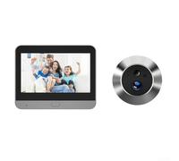 Yuanpgky WiFi Smart Door Viewer Camera with 4.3 Inch LCD Display 1080P Security Doorbell Camera for Apartment Building Two-Way Audio Remote Monitoring