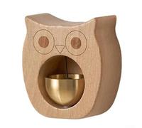 Yuanpgky Wind Chime Doorbell for Front Door - Copper Lucky Animal Hanging Bell with Dopamine-Boosting Sound, Magnetic Wood Design, Ideal for Garden,(Owl)