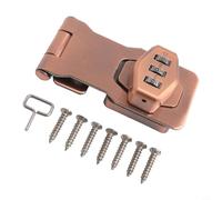 Yuanpgky Zinc Alloy Cabinet Door Combination Lock with Password Protection for Drawer, File Cabinet, Wardrobe, Refrigerator, Fence Door, Room Door -(3 inch red antique)