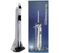 yuanpulalala SpaceX Falcon 9 Dragon+F9 Starship Heavy Falcon Metal Diecast Rocket Model Simulation Static Desktop Display (Dragon+F9 Set)
