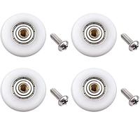 YUANQIAN 4Sets 19mm Shower Door Rollers Runners Wheels Replacement Part Bathroom Glass Door Runner Sliding Shower Door Roller Wheel With M4 screw (ball 4pcs diameter 19mm)