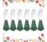 YUANQIAN 6PCS Butter Knife Cheese Spreader,Wooden Handles,Stainless Steel Blades,Spreading for Butter,Cream Cheese,Jam,for Family Gathering Party Halloween Christmas,Perfect for Charcuterie Boards
