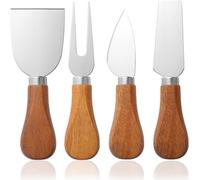 YUANQIAN Charcuterie Board Accessories Spreader Knife Set Cheese Butter with Wooden Handles Mini Serving Tongs Spoons Forks Toothpick Flags for Party Wedding Christmas (SDE-6)
