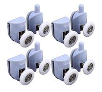 YUANQIAN Shower Door Rollers Replacement Part, Ultra-Quiet Bathroom Glass Sliding Door Runners Wheels Pulleys (φ23mm, Option E, 8Pcs/Set)