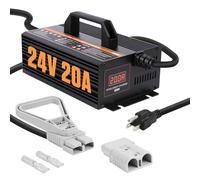 YUANRI 24V 20A Forklift Battery Charger, 24 Volt Forklift Charger Smart Automatic 24V Battery Charger Lead Acid Battery 24 Volt Trickle Charger for Forklift, Golf Cart, Floor Scrubber