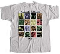 YUANROU Inspired by Ian Dury T Shirt - Reasons to Be Cheerful Pt. 3 T-Shirt White XXL