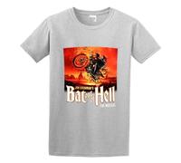 YUANROU Meat Loaf Bat Out of Hell Cool Trend Cartoon Abstract Super T-Shirt Grey 3XL