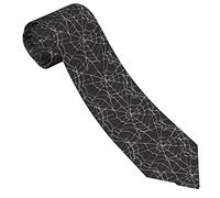 YUANS Men'S Neckties 8cm Classic Elegant Tie Spiderweb White Spider Net Suit Accessories For Party Wedding Formal Business Graduation
