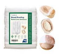 YUANSHAO 100 Pcs Non-woven Banneton Bread Proofing Basket Liner, Non-stick Dough, Elastic, White, Round, Oval, Kitchen, BASKET