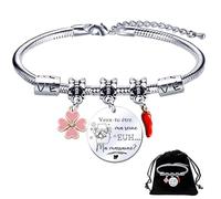 YUANSI Gift Would You Be My Godmother Bracelet Godmother Bracelet Godmother Gift Godmother Gift Request Gift Godmother Birthday Christening Personalised, one size, Stainless Steel, No Gemstone