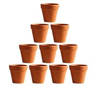 YUANstore 10/12/20pcs Red Pottery Flower Pot Terracotta Plant Pot With Hole Pottery Clay Planters For Cacti And Succulent Plants (3 X 3cm)