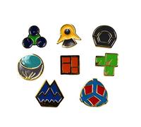 YUANstore Applicable to Generation 1-6 Badge Collection Box, Game Collection Set of 8PCS, Gift for Boy and Girls