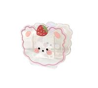 YUANstore Kawaii Transparent Acrylic Pen Holder Desktop Organizer Creative Cute Bear Bunny Office Stationery Cosmetics Storage Box