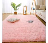 YUANWAN Modern Rugs Shaggy Rugs 90 x 240 cm Thick Pile Non Shedding Living Room Soft Short Pile Rug Super Soft for Bedroom Kitchen Lounge, Pink