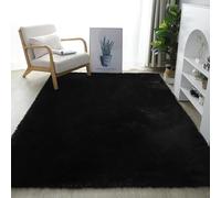YUANWAN Runner Rug Rug for Bedroom 70 x 270 cm Easy to Clean Non-Slip Underside Bedroom Shaggy Large Rugs for Area for Kitchen Lounge, Black