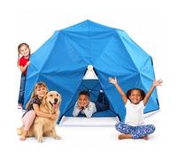 YuAnWe 10ft Climbing Dome Canopy, UV Resistant Waterproof Cover, Blue | Breathable play tent for 10ft dome. Rip-resistant polyester, elastic hem, washable. Fits standard round frames
