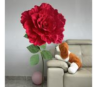 YUANXIN 165 cm Giant Rose Flowers Giant Artificial Flowers Fake Flower Creative Gift Handmade Rose for Wedding Anniversary, Valentine's Day, Mother's Day Wedding Display