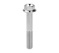YUANYAO M10 X 20 25 30 35 40 45 50 55 60 65 70 75 80 100mm Pitch1.25mm Titanium Ti Hex Head Flange Bolt(Titanium,35MM_M10)