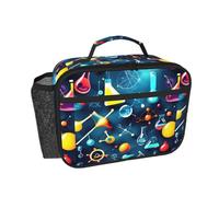 YUanyhr Abstract Science Chemistry Print Lunch Box Insulated Cooler Bag with Compartments Durable Thermal Bag for Picnic Camping Work
