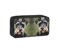 YUanyhr Adorable Schnauzer Print High Capacity Pencil Case, Big Pencil Bag Pouch Box Organizer Pen Case Supply for Shool