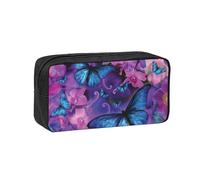 YUanyhr Butterfly Print High Capacity Pencil Case, Big Pencil Bag Pouch Box Organizer Pen Case Supply for Shool