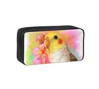 YUanyhr Cute Cockatiel Print High Capacity Pencil Case, Big Pencil Bag Pouch Box Organizer Pen Case Supply for Shool