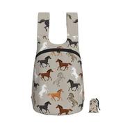 YUanyhr Cute Horse Print Travel Backpack Foldable Into Pocket Hand Luggage Bag Laptop Backpack For Travel Work Hiking