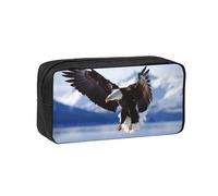 YUanyhr Eagle Print High Capacity Pencil Case, Big Pencil Bag Pouch Box Organizer Pen Case Supply for Shool