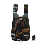 YUanyhr Flying Eagle Print Travel Backpack Foldable Into Pocket Hand Luggage Bag Laptop Backpack For Travel Work Hiking