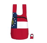 YUanyhr Georgia State Flag Print Travel Backpack Foldable Into Pocket Hand Luggage Bag Laptop Backpack For Travel Work Hiking