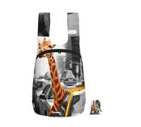 YUanyhr Giraffe In New York Print Travel Backpack Foldable Into Pocket Hand Luggage Bag Laptop Backpack For Travel Work Hiking