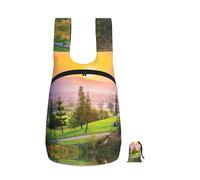 YUanyhr Golf Resort Park Print Travel Backpack Foldable Into Pocket Hand Luggage Bag Laptop Backpack For Travel Work Hiking