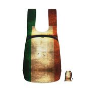 YUanyhr Irish Flag Print Travel Backpack Foldable Into Pocket Hand Luggage Bag Laptop Backpack For Travel Work Hiking