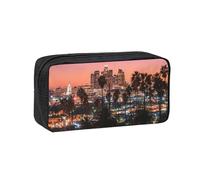 YUanyhr Los Angeles Palm Trees Print High Capacity Pencil Case, Big Pencil Bag Pouch Box Organizer Pen Case Supply for Shool