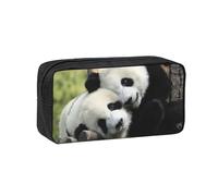 YUanyhr Lovely Pandas Print High Capacity Pencil Case, Big Pencil Bag Pouch Box Organizer Pen Case Supply for Shool