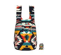 YUanyhr Native American Pattern Print Travel Backpack Foldable Into Pocket Hand Luggage Bag Laptop Backpack For Travel Work Hiking