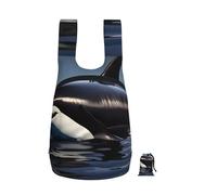 YUanyhr Orca Killer Whale Print Print Travel Backpack Foldable Into Pocket Hand Luggage Bag Laptop Backpack For Travel Work Hiking