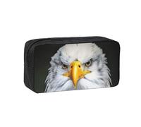 YUanyhr White Head Eagle Print High Capacity Pencil Case, Big Pencil Bag Pouch Box Organizer Pen Case Supply for Shool