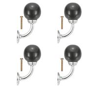 Yuanyifenglin 4Pcs Ceramic Wall Hooks, Drawer Cabinets Wardrobe Single Hooks Handles, for Clothes Keys Hats Backpacks (Grey)